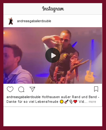 Tobi - Andreas Gabalier Double Holthausen Instagram Post
