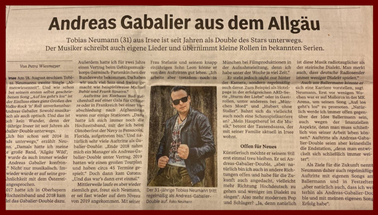 Andreas Gabalier Double Presse